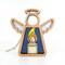 3.5" (H) Burning Candle Ornament - Handcrafted in Texas - Mother's Angels® Christmas Angel Wings Figurine